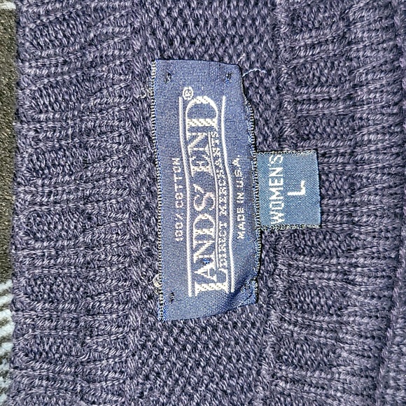Vintage.  Made in USA. Lands' End Knit Alphabet sweater.  Women's Large. 🔥 - Picture 3 of 15